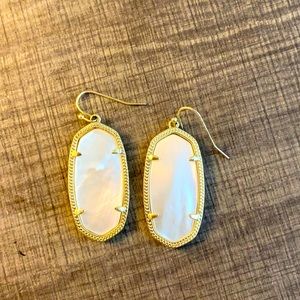Kendra Scott earrings, white color